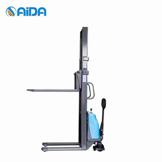 Manual Pallet Stacker 1000kg 1500kg 2000kg 1600mm-3500mm Heigh Range Semi-Electric Hydraulic Forklift