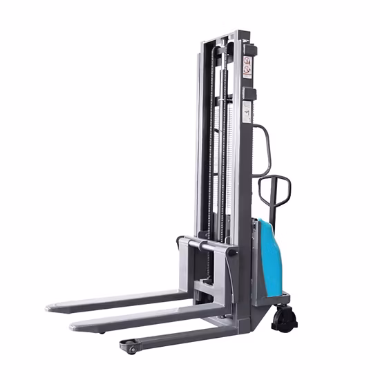 Manual Pallet Stacker 1000kg 1500kg 2000kg 1600mm-3500mm Heigh Range Semi-Electric Hydraulic Forklift