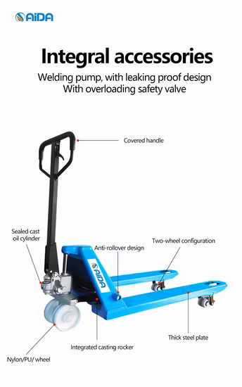 Factory Good AC Casting Pump Hydraulic Electric Hand Pallet Truck Jack 2 Ton 2.5 Ton 3 Ton 5 Ton Manual Forklift Truck Transpalette Loader