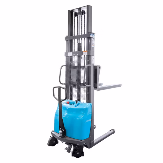 Manual Pallet Stacker 1000kg 1500kg 2000kg 1600mm-3500mm Heigh Range Semi-Electric Hydraulic Forklift