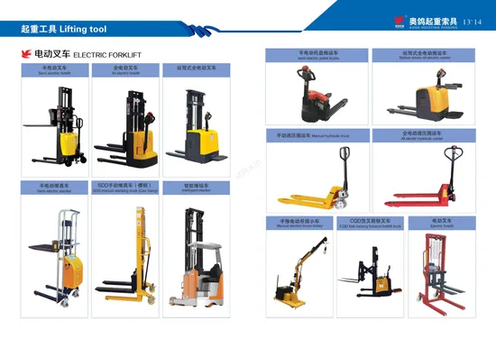 2ton Semi Electric Pallet Forklift with Battery Lifting Height 3500mm