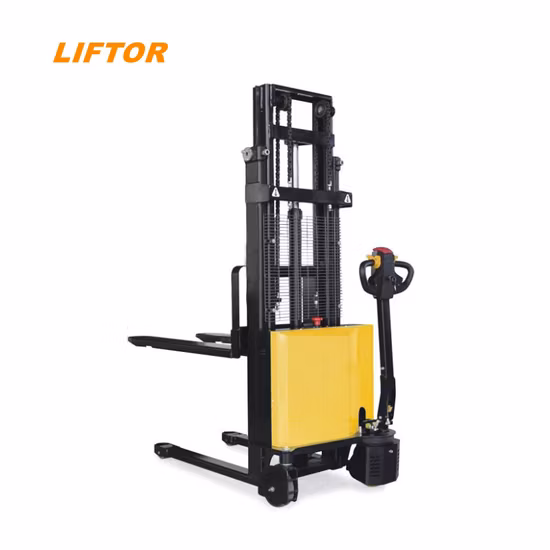 Small Electric Forklift Pallet Lift Stacker Capacity 1000/2000kg Semi Electric Forklift
