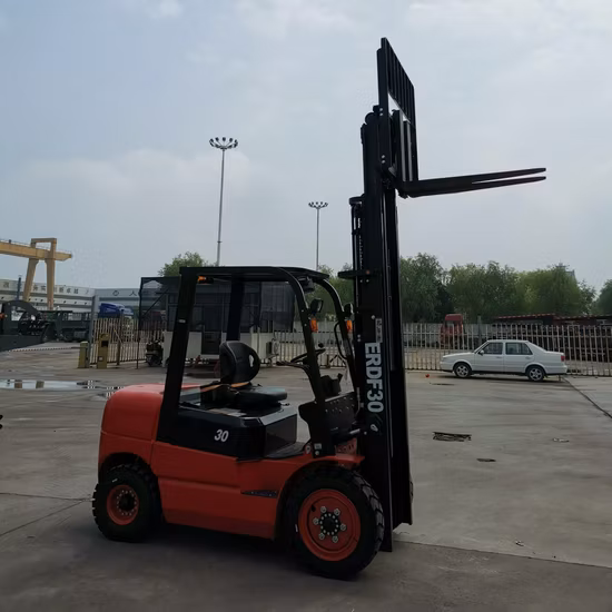 Chinese Everun New Brand China 3ton Erdf30 3ton Portable CE EPA Construction Machinery Farm Garden Wood Manual Smart Small Diesel Mini Forklift for Sale
