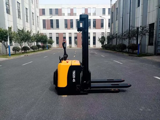 China Electric Pallet Stacker Small Electric Reach Stacker Battery Standing Stacker Mini Forklift Stacker Hoty Sale Stand-on Electric Pallet Stacker