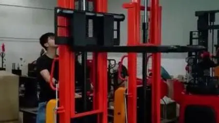 1500/2000kg Battery Lifter Semi Electric Stacker Forklift with Double Mast